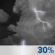 Tonight: A 30 percent chance of showers and thunderstorms, mainly after 4am.  Increasing clouds, with a low around 67. South wind 5 to 7 mph becoming east in the evening. 